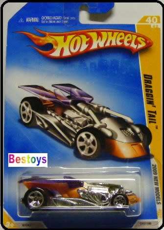Hotwheels Hot Wheels Diecast Model Car First Edition 2009 40 / 190 Draggin Tail 1/64 scale new