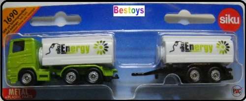 SIKU Diecast Model 1690 Truck & Trailer Tanker set +- 1/87 HO railway scale