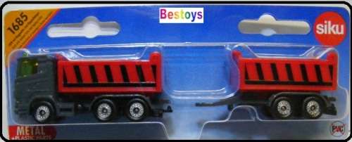 SIKU Diecast Model 1685 Truck & Trailer Tipper set