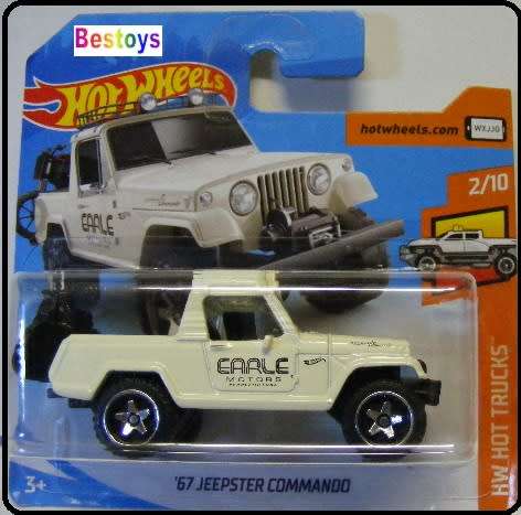 Hotwheels Hot Wheels Diecast Model Car 2019 84 / 250 Jeepster Commando 1967 Hot Trucks 1/64 scale