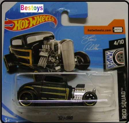 Hotwheels Hot Wheels Diecast Model Car 2019 105 / 250 Ford 1932 Steve Caballero" Rod Squad 1/64 scal