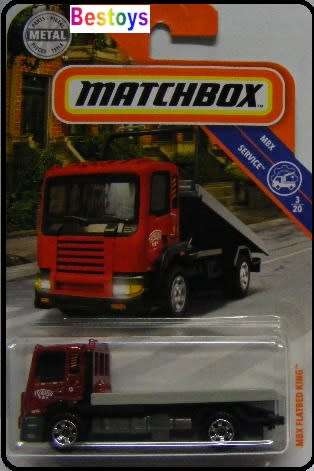 Matchbox Diecast Model Car 2019 95 / 100 MBX Flatbed Recovery Truck Service 1/64 scale new in pack
