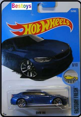 Hotwheels Hot Wheels Diecast Model Car 2017 55 / 365 BMW M4 M 4 1/64 scale new in pack