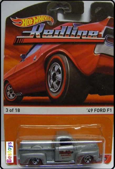 Hotwheels Hot Wheels Diecast Model Car Heritage Redlines Series Ford F 1 1949 Pickup 1/64 scale