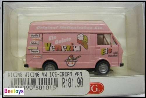 Wiking Model Car 0301 VW Volkswagen LT 28 LT28 Ice Cream Van 1/87 HO Railway scale new