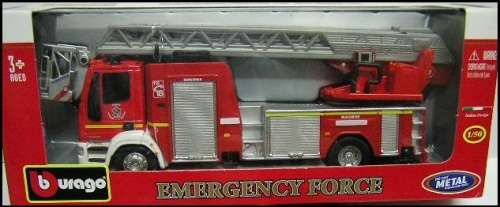 Burago Diecast Model Truck Magirus Fire Engine Extending ladder Truck 1/50 scale new in pack