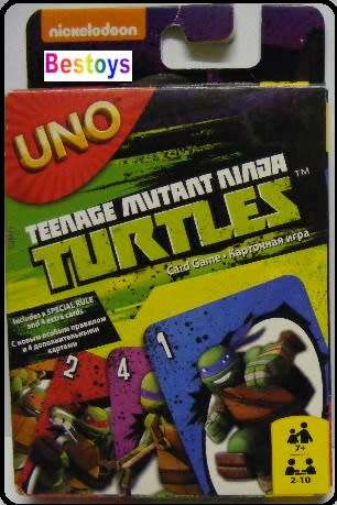 Mattel NickelodeonTeenage Mutant Ninja Turtles TMNT UNO playing card game new in pack