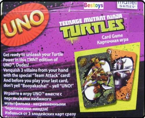 Mattel NickelodeonTeenage Mutant Ninja Turtles TMNT UNO playing card game new in pack
