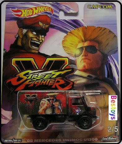 Hotwheels Hot Wheels Diecast Model Car Pop Culture Street Fighter CAPCOM Mercedes Benz Unimog U 1300