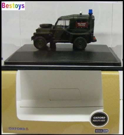 Oxford Diecast Model Car LRL002 Land Rover 1/2 Ton Lightweight Military Police OO 1/76 railway scale