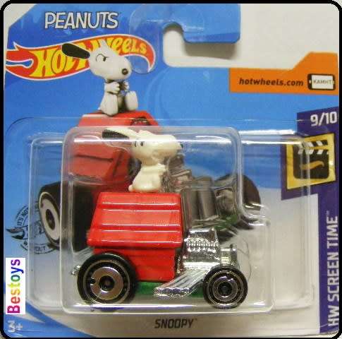Hotwheels Hot Wheels Diecast Model Car 2020 14 / 250 Snoopy Peanuts Dog  & Kennel Screen Time new