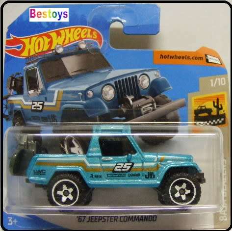Hotwheels Hot Wheels Diecast Model Car 2020 71 / 250 Jeepster Commando 1967 Baja Blazers 1/64 scale