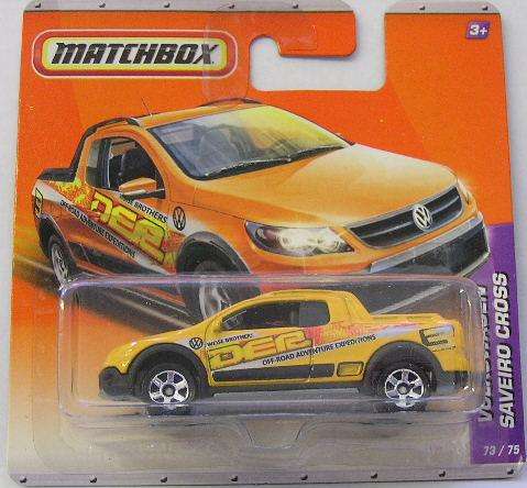 Matchbox Diecast Model Car No 73 , Volkswagen VW Saveiro Cross Pickup , 2010 on card ,new in blister
