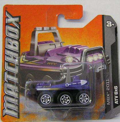 Matchbox Diecast Model Car No 27 / 75 ATV All Terrain Vehicle 6x6 "Scout" , 2011 on card , new