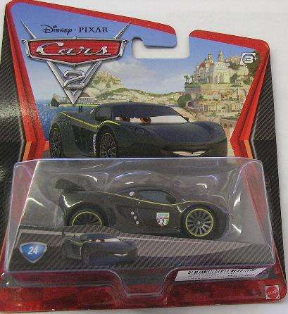 Disney Pixar Cars 2 Movie Film Diecast Model Car No 24 , Lewis Hamilton , 1/55 scale ,new in blister