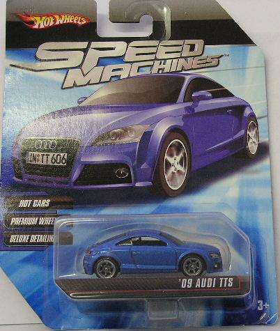 Hot Wheels Diecast Model Car Speed Machines , Audi TTS 2009 , 2009 on card , new in blister pack