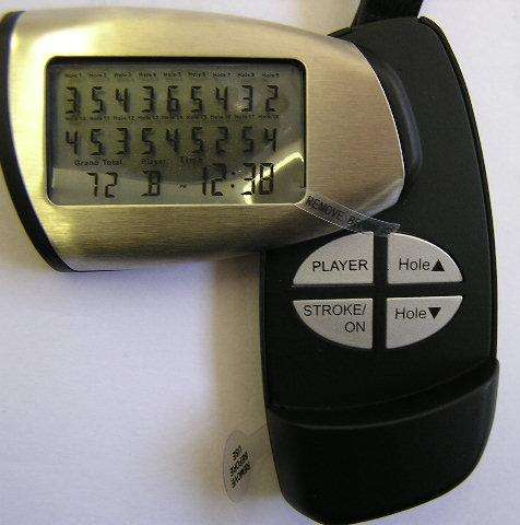 Golf Stroke Counter , 4 player with marker & clock , stainless steel , ideal gift , new in box