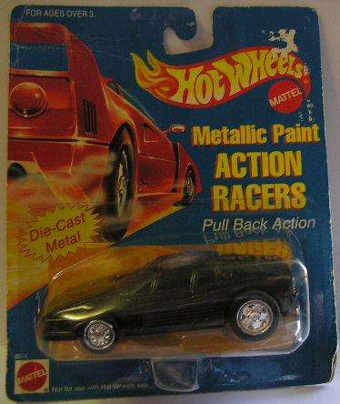 Hotwheels Diecast Model Car , Pull Back Ferrari Action Racer , 1993 on card , new in pack
