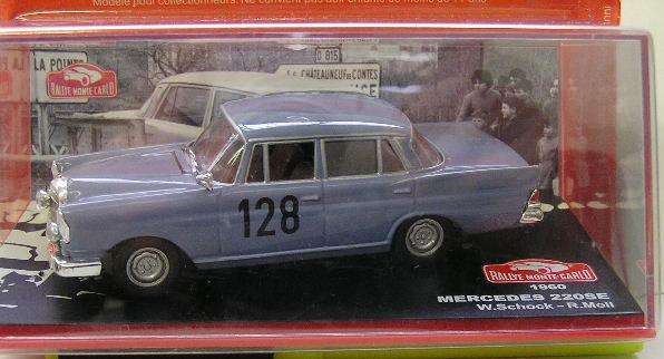 Rally Monte Carlo Diecast Model Car Collection , Mercedes Benz 220 SE 1960 No. 128 , 1/43 scale, new