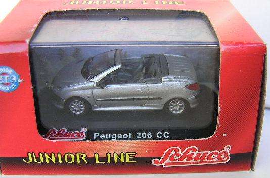 Schuco Diecast Model Car 3316312 Peugeot 206 CC Cabrio 1/72 OO railway scale new in pack