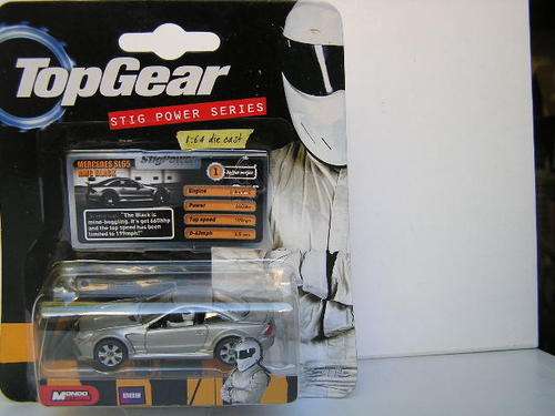 Mondo Motors Diecast Model Car Topgear Mercedes Benz SL 65 AMG Black 1/64 scale new in pack