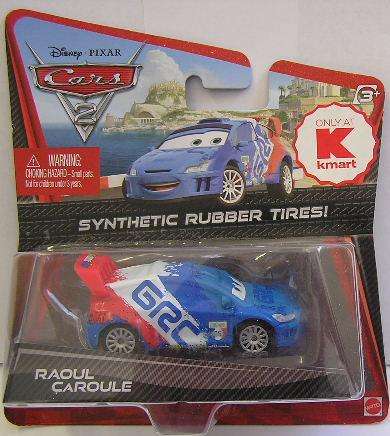 Disney Pixar Diecast Model Car Cars 2 Movie Film Raoul Caroule rubber tyres 2010 new in pack