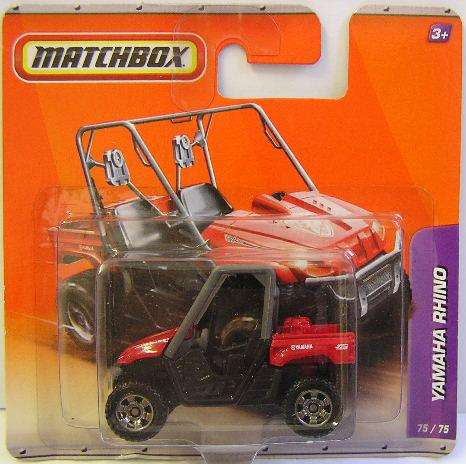 Matchbox Diecast Model Car No 75 / 75 Yamaha Rhino Golf Cart Buggy 2010 on card new in pack