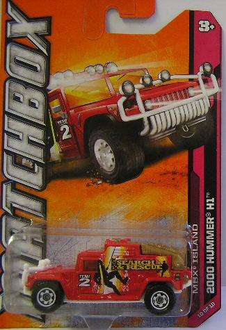 Matchbox Diecast Model Car No 100 / 120 2012 Hummer H1 H 1 2000 "Search & Rescue" 2011 on card new