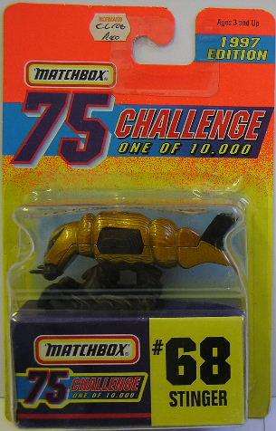 Matchbox Diecast Model  Gold Challenge Collection 1997 68 / 75 Stinger Helicopter new in pack