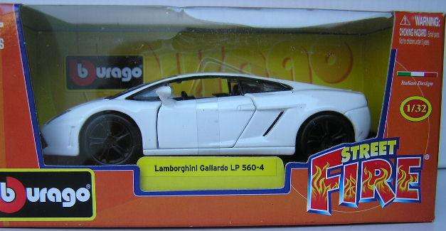 Burago Diecast Model Car Street Fire Lamborghini Gallardo LP 560 - 4 1/32 scale new in pack