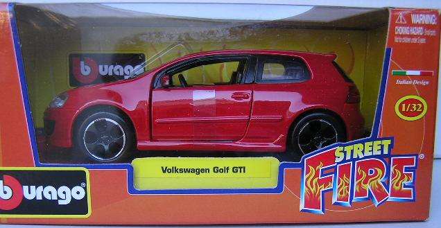 Burago Diecast Model Car Street Fire VW Volkswagen Golf GTi 1/32 scale new in pack