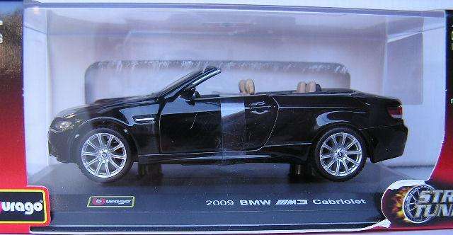 Burago Diecast Model Car Street Tuners BMW M3 M 3 Cabrio 2009 1/32 scale new in pack
