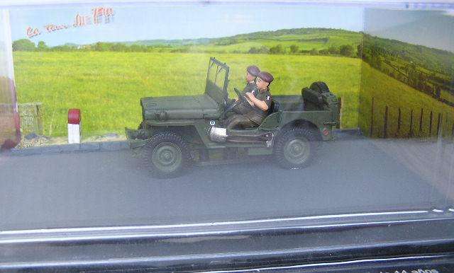 Diecast Model Car Diorama Collection No 1 Willys Jeep Military with figures 1/43 scale new in pack