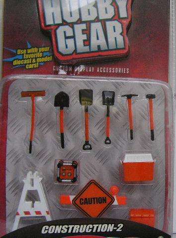 Hobby Gear Display Accessories Diorama Construction spade pickaxe broom generator 1/24 scale new