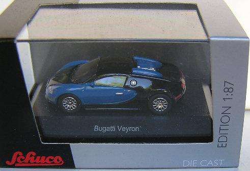 Schuco Diecast Model Car 2603500 Bugatti Veyron 1/87 HO railway scale new in pack
