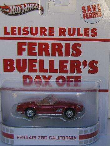 Hotwheels Retro Diecast Model Car Movie Film TV Ferrari 250 California "Ferris Bueller's Day Off"