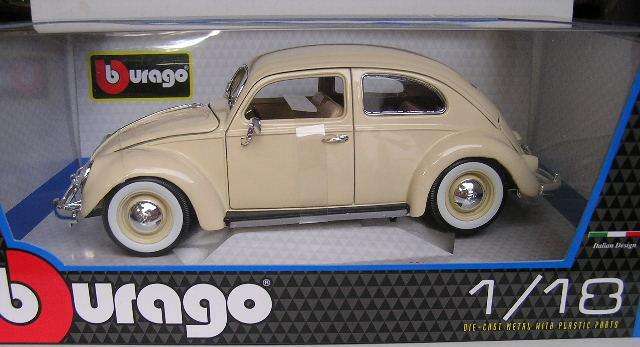 Bburago Diecast Model Car 12029 VW Volkswagen Beetle 1955 1/18 scale new in pack