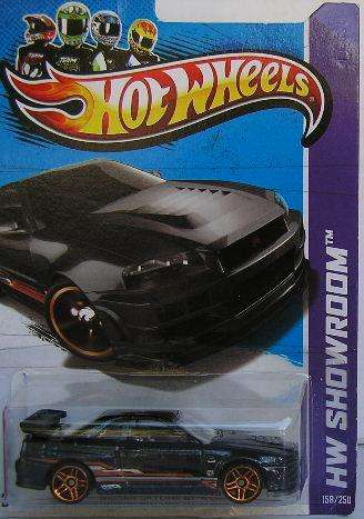 Hotwheels Hot Wheels Diecast Model Car No 158 / 250 Nissan Skyline GT R 34 2013 1/64 scale new