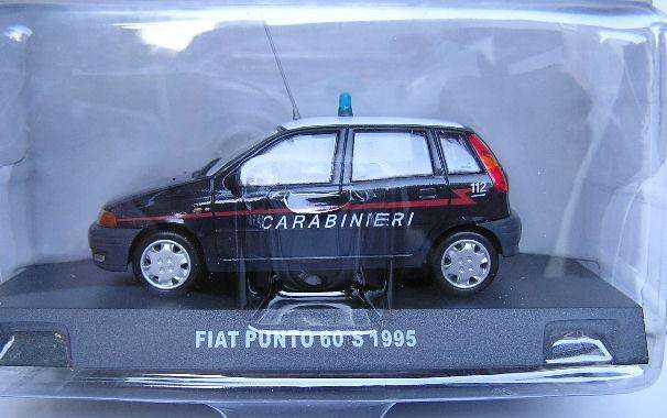 Deagostini Italian Military Police Diecast Model Car Collection Fiat Punto 60 S 1995 `Carabinieri`
