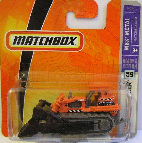 Matchbox Diecast Model No 59 Ground Breaker Bulldozer Construction No 3 2007 on card new in pack