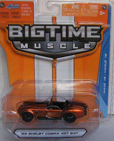 JADA Diecast Model Car Bigtime Muscle Series 18 Shelby Cobra 427 1965 1/64 scale new in pack