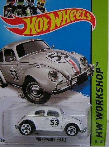 Hotwheels Hot Wheels Diecast Model Car 2014 191 / 250 VW Volkswagen Beetle "Herbie" No 53 Movie Film