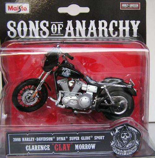 Maisto Diecast Model Motorcycle Bike Sons of Anarchy Harley Davidson Dyna Super Glide 2008 "Clay"