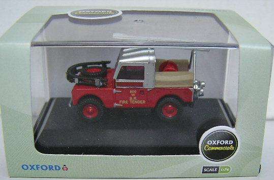 Oxford Diecast Model Car LAN188015 Land Rover 88 " inch British Rail Fire 1/76 OO railway scale new
