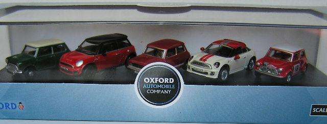 Oxford Diecast Model Car SET21 5 piece Mini Cooper Set 1/76 OO railway scale new in pack