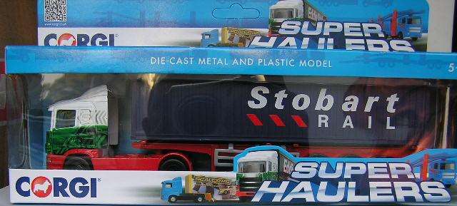 Corgi Hornby Diecast Model Truck & Trailer Container Transporter "Stobart Rail" 1/64 scale new