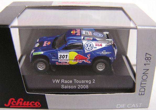 Schuco Diecast Model Car 25473 VW Volkswagen Touareg 2 Dakar Rally No 301 "Red Bull" 1/87 HO railway