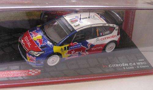 Champion Rally Cars Collection Diecast Model Car Citroen C 4 WRC 2009 No 1 Loeb 1/43 scale new