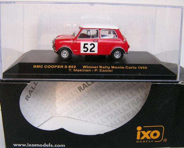 IXO Diecast Model Car RAC084 BMC Mini Cooper Rally Monte Carlo 1965 No 52 1/43 scale new in pack
