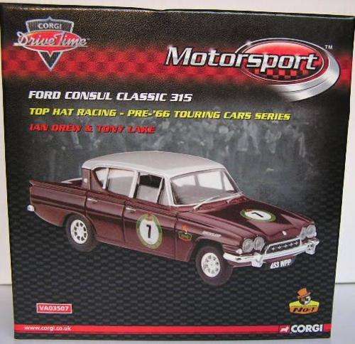 Corgi Vanguards Drive Time Diecast Model Car VA03507 Ford Consul Classic 315 Top Hat racing 1/43 new